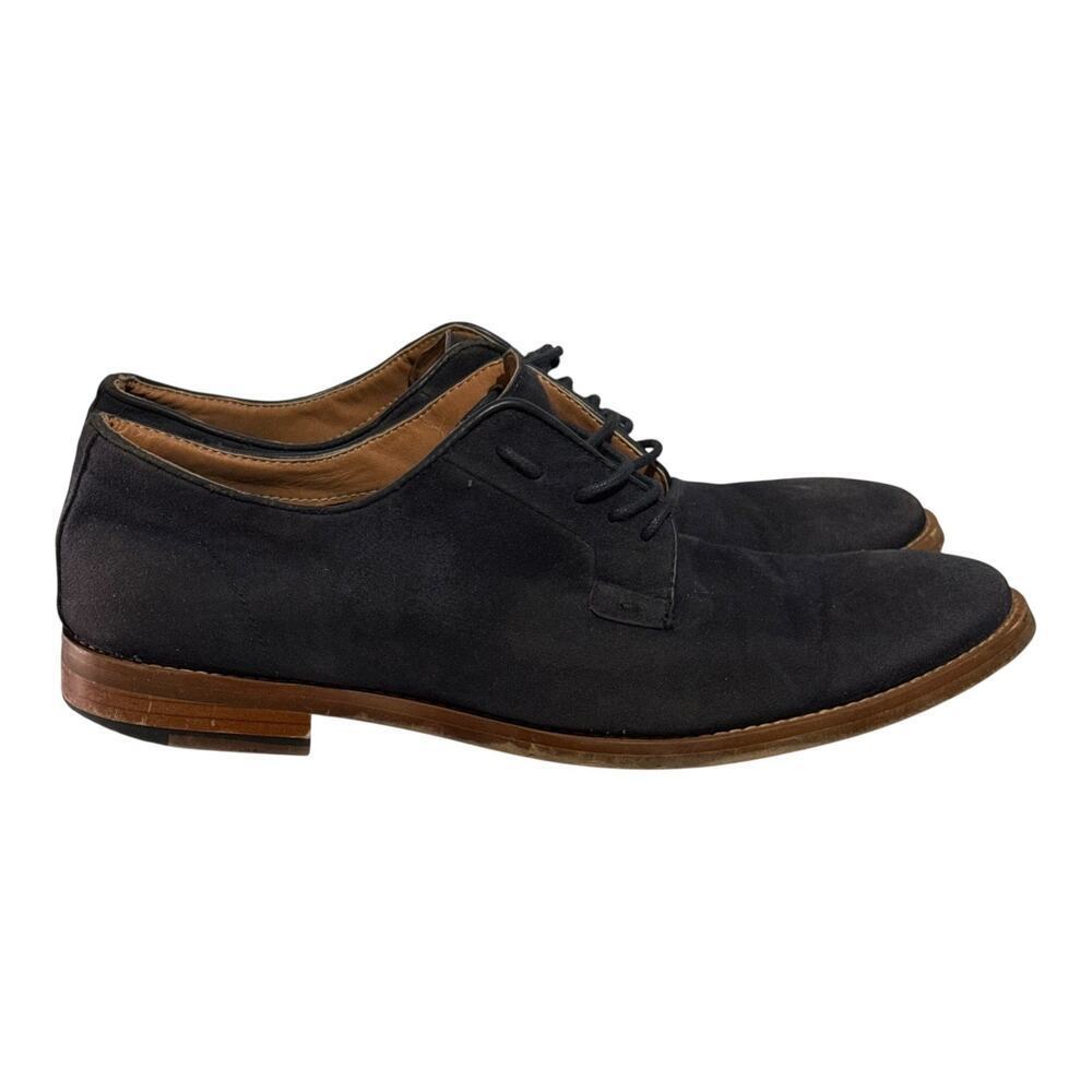 Steve Madden M-Eddie Navy Blue Faux Suede Oxford Dress Shoes Men's 11.5 Casual